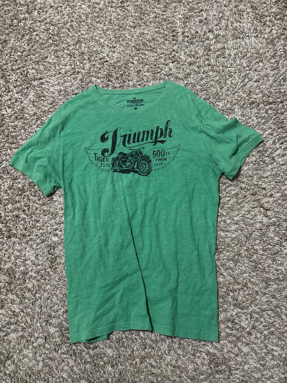 Triump Lucky Brand Tiger  T100 500cc Twin CHV T Shirt L